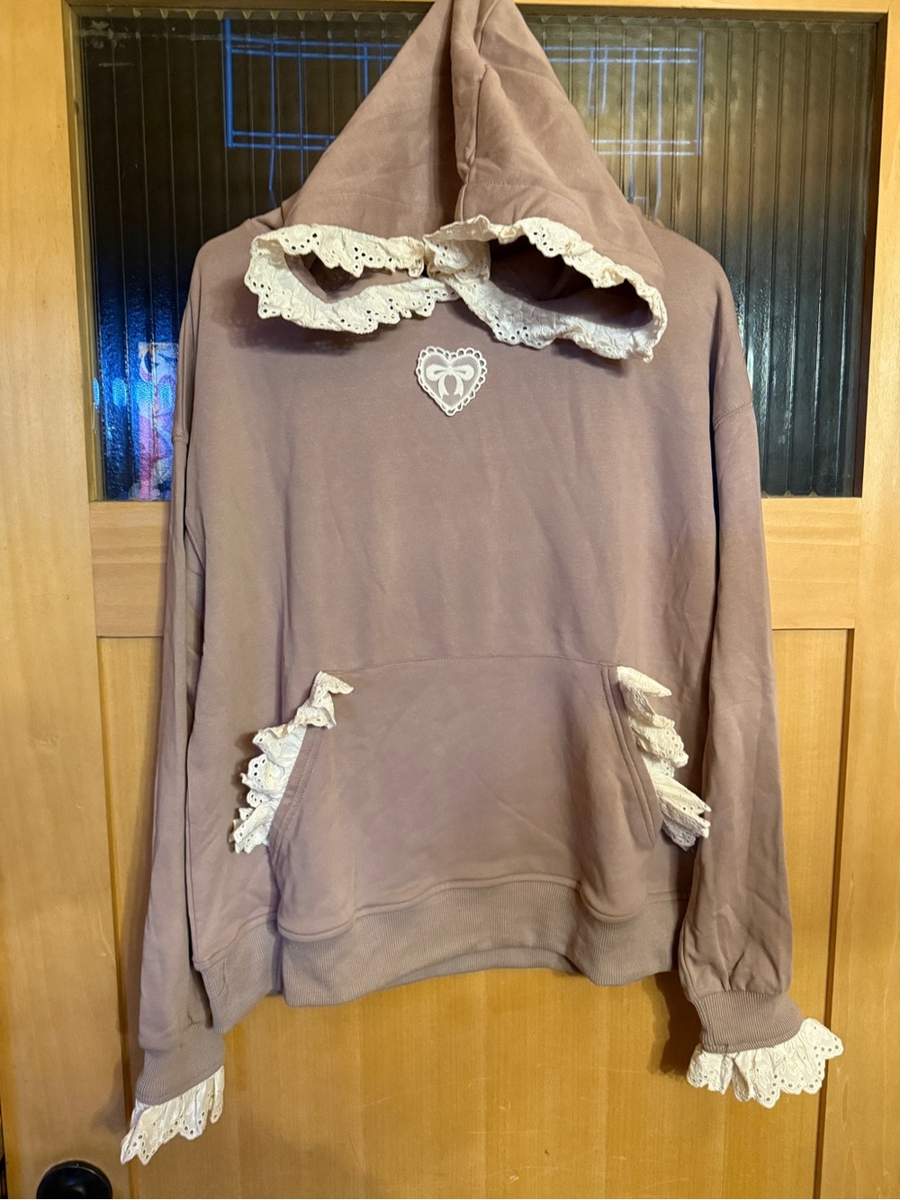 Rareraw Sweatshirt With Ruffles Size Medium Boho Hippy